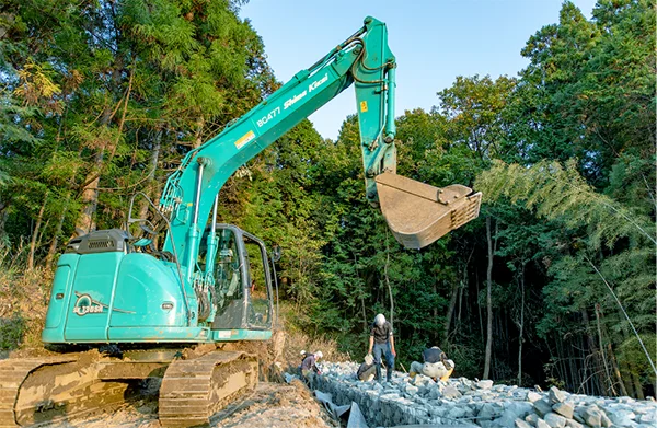 治山の土木工事